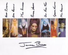 Star Wars 8x10 photo signed by actor Jerome Blake who has also signed all of the character names