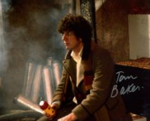 Tom Baker signed 8x10 photo as the 4th Doctor in Doctor Who. Good condition. All autographs come