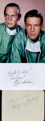 Peyton Place 2 Signed Cards By Actors Richard Chamberlain And Raymond Massey (1896 1983) Plus Photo.