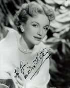 Moira Lister signed 10x8 black and white photo dedicated. Moira Lister Gachassin Lafite, Viscountess