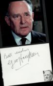 Geoffrey Keen 6x4 signed album page and 5x5 colour photo pictured in his role as Sir Frederick
