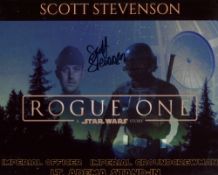 Star Wars Rogue One 8x10 photo signed by actor Scott Stevenson. Good condition. All autographs