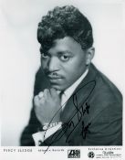 Percy Sledge signed 10x8 black and white photo. Sledge was an American RandB, soul and gospel