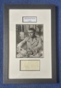 James Mason 22x15 approx Desert Rats 1957 mounted signature display includes signed album page and