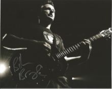 Singer Billy Bragg signed 10x8 black and white photo. Stephen William Bragg is an English singer