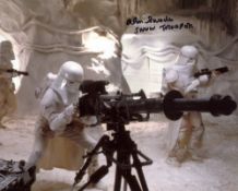 Star Wars The Empire Strikes Back 8x10 photo signed by Snowtrooper Alan Swaden. Good condition.