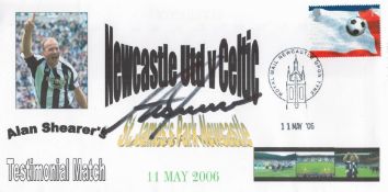 Alan Shearer signed Testimonial Match 11. 5. 2006 Newcastle v Celtic FDC PM Royal Mail Newcastle