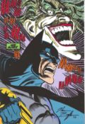 Artist Norm Breyfogle signed 12x8 colour Batman artwork print. Norman Keith Breyfogle was an