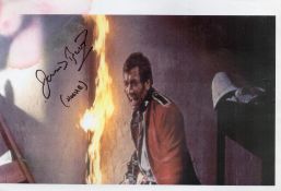 James Booth signed 12x8 Colour printed photo. Pictured in his role in Zulu. Booth was an English