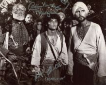 The Golden Voyage of Sinbad 8x10 movie photo signed by actress Caroline Munro and actor Kurt