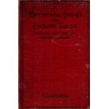 Continental Dishes for English Tables by G J Guinteau Hardback Book date and edition unknown