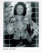 Candi Staton signed 10x8 black and white photo. Staton is an American singer–songwriter, best