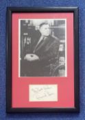 Raymond Burr 17x12 mounted and framed signature display includes signed album page and black and