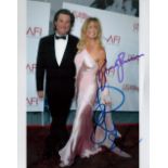 Goldie Hawn and Kurt Russell signed 10x8 colour photo. Good condition. All autographs come with a