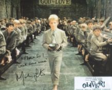 Oliver! 8x10 inch photo from one of the great British musicals, signed by actor Mark Lester who