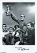 Football Ron Harris signed 17x12 Chelsea Legend Chopper black and white print. Good condition. All