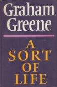 A Sort of Life by Graham Greene Hardback Book 1971 First Edition published by The Bodley Head Ltd