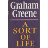 A Sort of Life by Graham Greene Hardback Book 1971 First Edition published by The Bodley Head Ltd