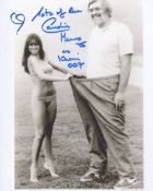 007 Bond girl Caroline Munro signed 8x10 The Spy Who Loved Me candid photo. Good condition. All
