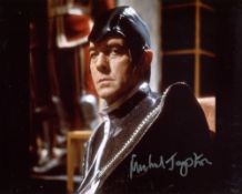 Doctor Who 8x10 photo signed by actor Michael Jayston. Good condition. All autographs come with a