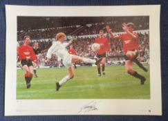 Football Gordon Strachan signed 23x17 Legends Series Big Blue Tube pictured playing for Leeds United