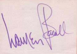 Lauren Bacall signed 5x4 approx white album page. Lauren Bacall (born Betty Joan Perske; September