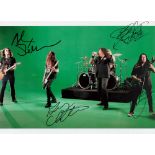 Testament Band signed 10x8 colour photo. Signed by 4 Members. Testament is an American thrash