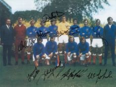 Autographed Rangers 8 X 6 Photo Col, Depicting A Wonderful Image Showing The 1972 European Cup