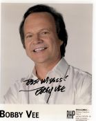 Bobby Vee Signed 10x8 Colour Photo. Vee, was an American singer, songwriter, and musician who was