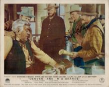 Lyle Bettger (1915 2003) Actor Signed Vintage Denver And Rio Grande 8x10 Movie Still Lobby Photo.