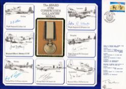 Ww2. Flt Sgt Bill Townsend Multi Signed The Award Of The Conspicuous Gallantry Medal Dm Medals