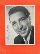 Mantovani (1905 1980) Conductor Signed Vintage Programme. Good condition. All autographs come with a