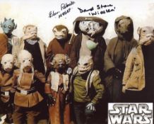 Star Wars 8x10 photo from Return of the Jedi, signed by David Stone as Wioslea and actress Eileen