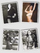 007 James Bond. Collection of four 8x10 photos, each signed by Bond girl Caroline Munro. Good