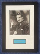 Vincent Price 20x14 mounted and framed signature display includes signed album page and a vintage