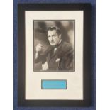 Vincent Price 20x14 mounted and framed signature display includes signed album page and a vintage