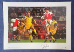 Football Alan Smith Signed 23x17 Cup Kings Series print Cup Winners Cup Final 1994 limited edition