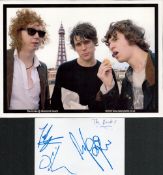 The Kooks multi signed 5x4 white card complete with fantastic 10x8 colour photo. Good condition. All