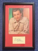 Robert Mitchum 17x11 mounted and framed signature piece includes signed album page and fantastic