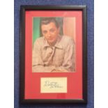 Robert Mitchum 17x11 mounted and framed signature piece includes signed album page and fantastic