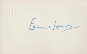 Edward Heath signed Houses of Parliament 5x4 card. Sir Edward Richard George Heath KG MBE (9 July
