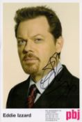 Eddie Izzard signed 6x8 colour photo. Izzard is a British stand-up comedian, actor and activist. Her