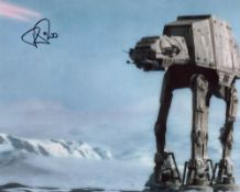 Star Wars 8x10 photo from The Empire Strikes Back, signed by AT AT driver Paul Jerricho. Good