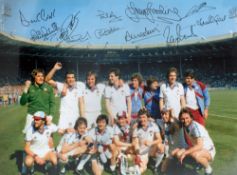 West Ham United 1980 FA Cup Winners multi signed 16x12 colour photo signatures include all 11