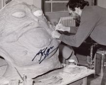 Star Wars 8x10 photo from Return of the Jedi, signed by John Coppinger, the puppeteer who gave