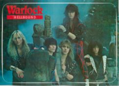 Warlock signed 6x4 card. Signed by 5 members. Warlock were a German heavy metal band founded in 1982