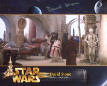 Star Wars A New Hope 8x10 photo signed by actor David Stone. Good condition. All autographs come