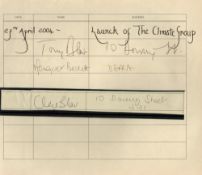 Tony Blair and Margaret Beckett signed visitors book page and Cherie Blair signed Visitors Book page