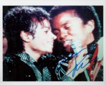 Jermaine Jackson Signed 10x8 colour photo. Jackson is an American singer, songwriter, bassist, and