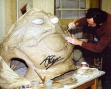 Star Wars 8x10 photo from Return of the Jedi, signed by John Coppinger, the puppeteer who gave